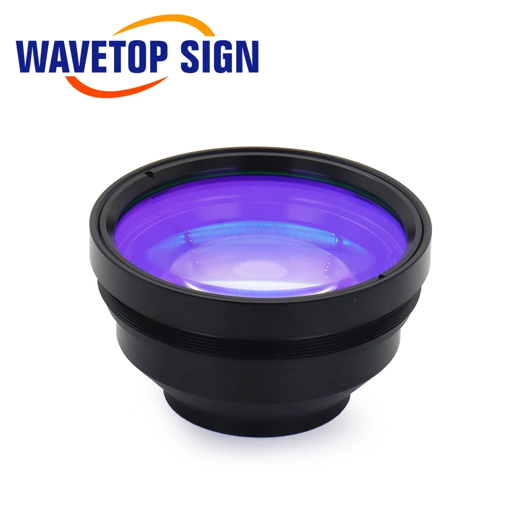 WaveTopSign ไฟเบอร์เลเซอร์ F-theta Scan เลนส์ F100 70x70 มม.F160 110x110 มม.F254 175x175 มม.ควอตซ์ Materia สําหรับ Min.60W เลเซอร์