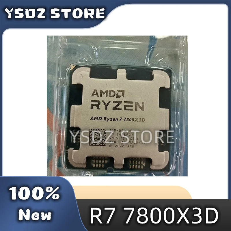 1PCS/LOT Ryzen 7 7800X3D R7 7800X3D 5.0 GHz 8-Core 16-Thread CPU Processor 5NM 96M 100-100000910 Socket AM5 Without cooler