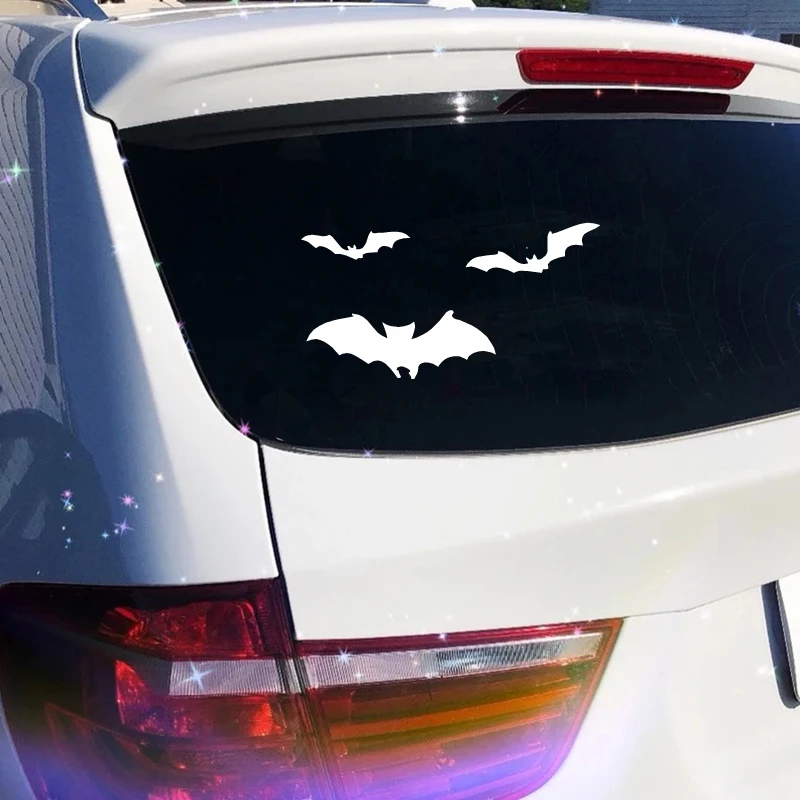 12pcs Bats Vinyl Wall Sticker Halloween Decorative Decals DIY Creative Stickers For Car Window, Laptop, Phone Decoration