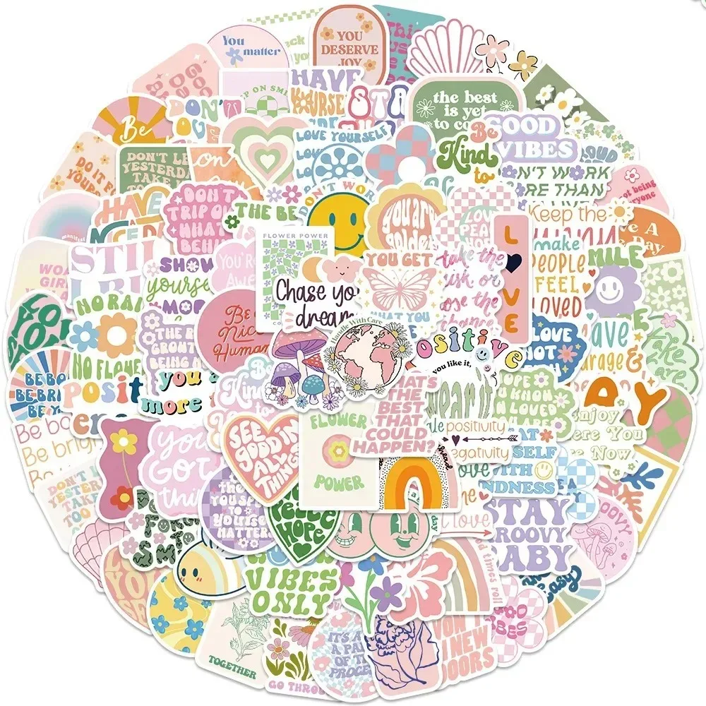 10/30/50/100PCS ins Rosa Motivation Phrase Aufkleber Graffiti Aufkleber DIY Motorrad Gepäck Skateboard Spielzeug wasserdichte Aufkleber