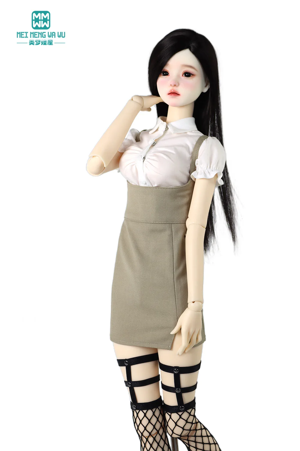 

Подходит для 1/3 BJD, одежда для кукол DD SD, игрушка, аксессуары для кукол с шаровым шарниром, стильная юбка-нагрудник, подарок для девочек