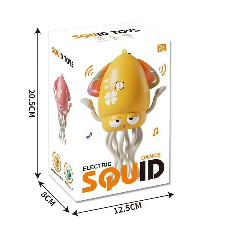 ElectricDancing Squid Toy, Crawling Dancing Automatic Obstacle Avoidance Octopus Sensor Toy With LED Lights & Music Brand Patent