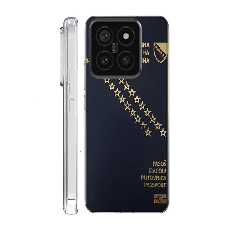 Bosnia and Herzegovina Passport Clear Phone Case For Xiaom Mi 12 12T 11T 10T 9T 13 11 10 9 8 Lite CC9 CC9E Pro 6X 5X A1 A2 A3 Co