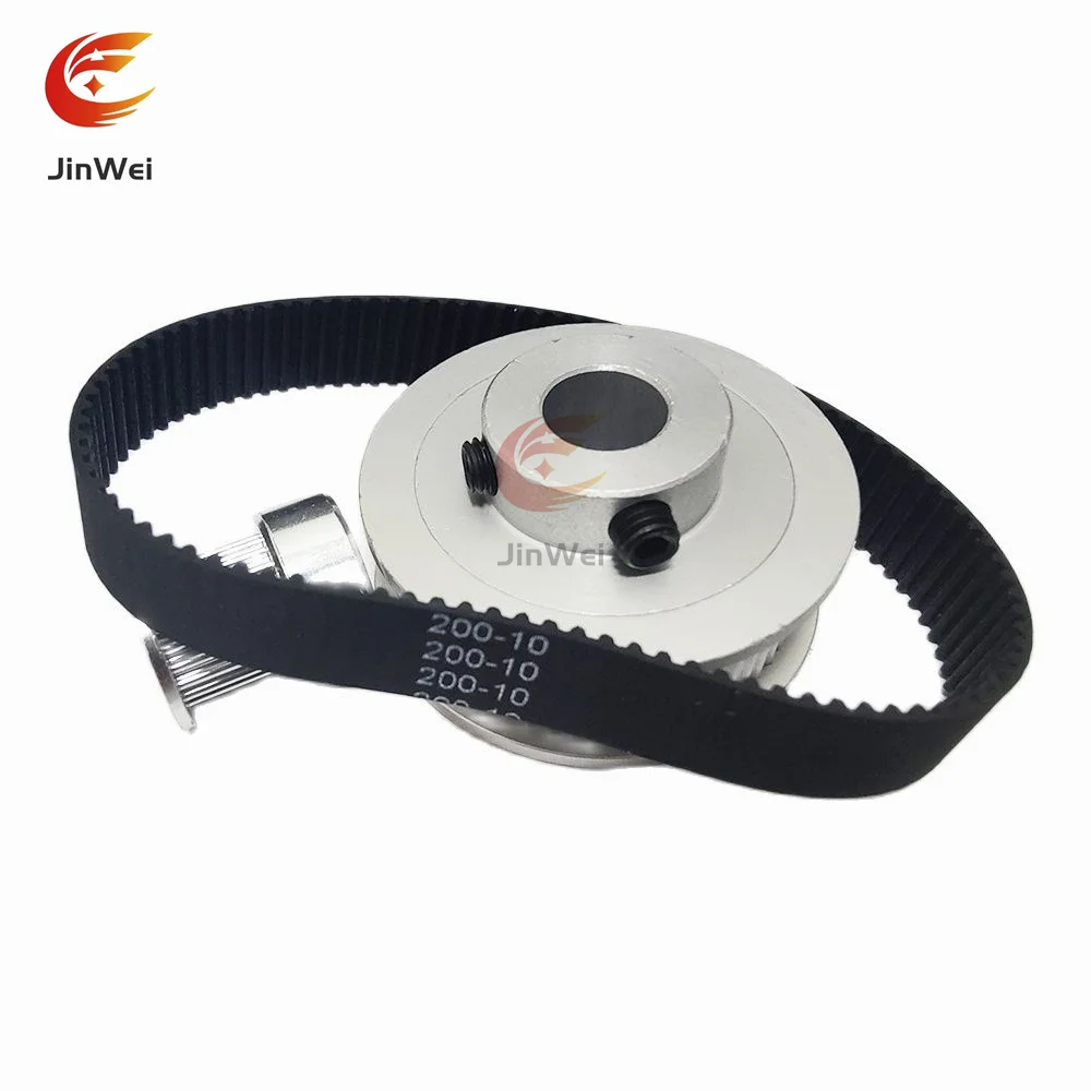 80T 20Teeth GT2 Pulley Belt Kit Reduction4:1 3D Printer Parts Bore 3~12mm Belt Width 10mm 2M Synchronous Wheel 2GT Timing Pulley