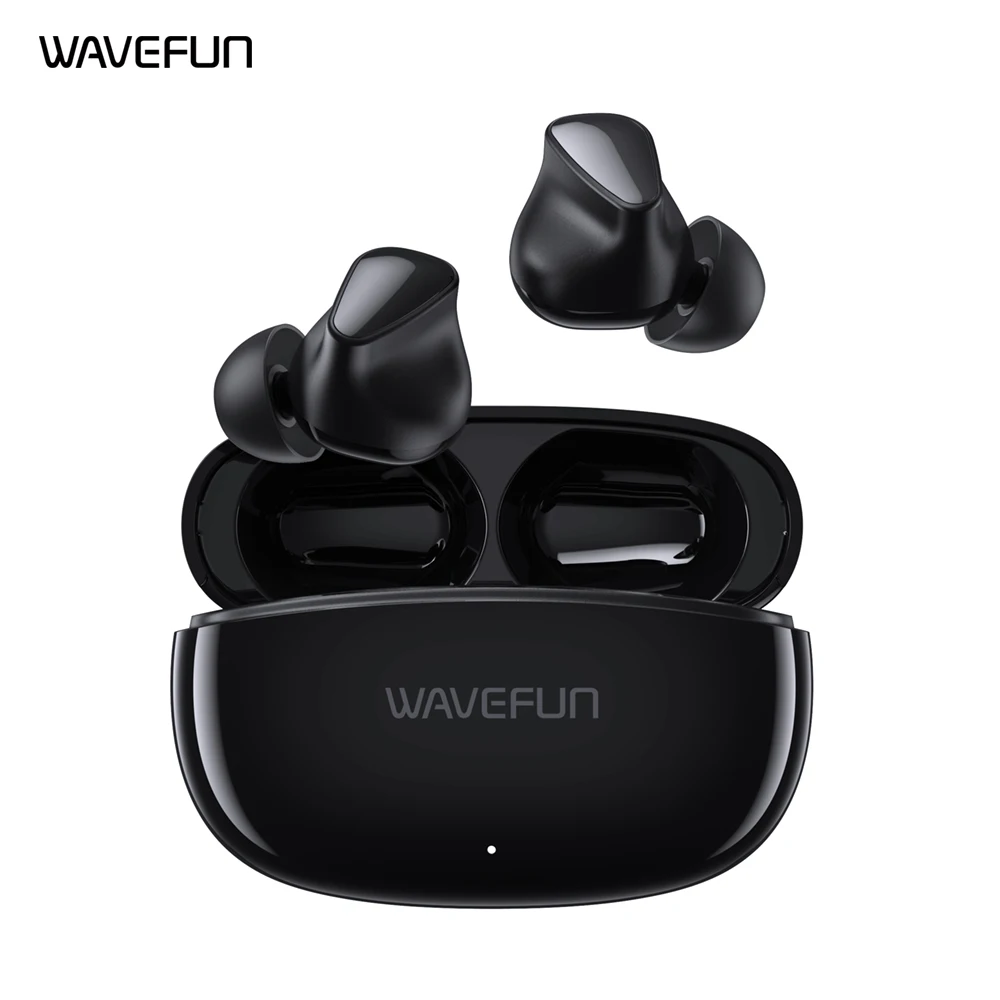 Wavefun Rock Bluetooth Earphones Super Bass Earbuds Music Gaming Dual Mode Quick Charging BT5.3 Wireless Headphones Earbuds