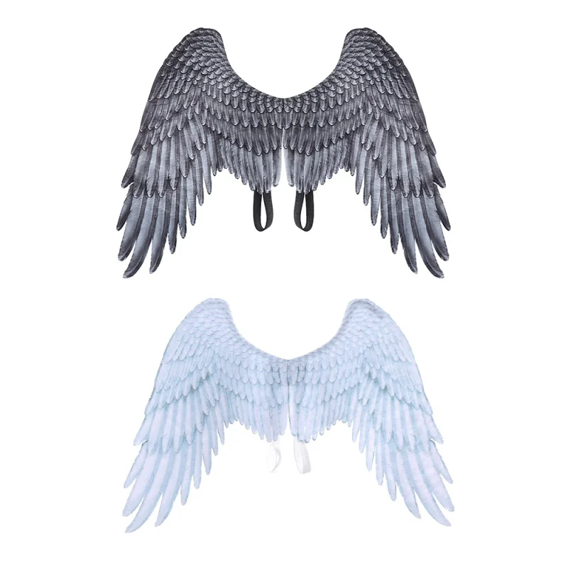 3D Angel Wings Halloween Mardi Gras Theme Party Costume Cosplay Wings For Children 5-10 Years Non-Woven Fabric Angel Wings