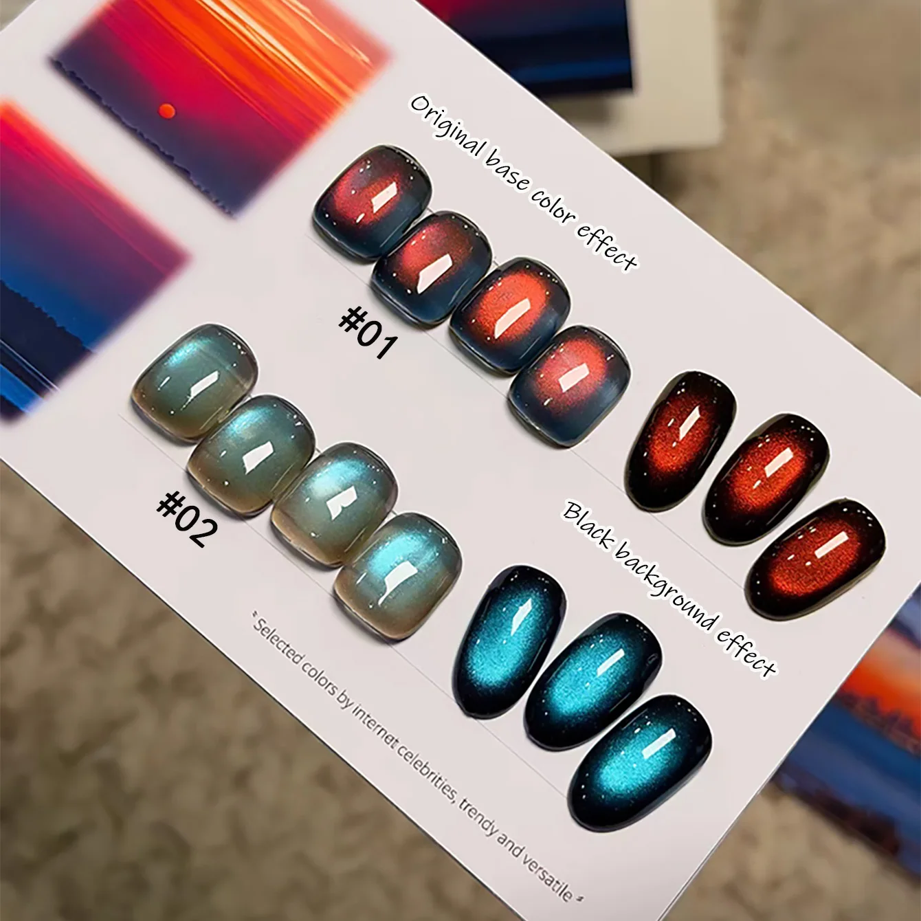 1 pièces WS automne hiver ongles bleu rouge perle de verre oeil de chat Gel vernis à ongles populaire tout-match blanchiment Nail Art pour Salon de manucure