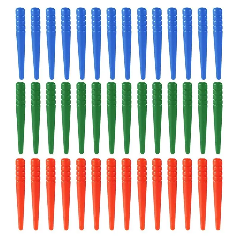

Набор колышков для криббиджа A36T-105 шт., конические колышки для криббиджа, подходят для доски с отверстиями 1/8 дюйма (3 цвета)