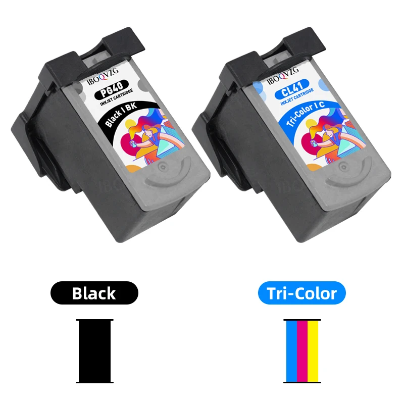 IBOQVZG PG40 CL41 Compatible Ink Cartridge for Canon PG-40 CL-41 Pixma MP160 MP140 MP210 MP220 MX300 MX310 iP1800 iP2500 iP1600