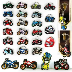 1PCS Cool Motorcycle Keychain Hot Sale Motorbike Keyring for Men Boys Car Key Accessories Glove Helmet Friends Key Holder Gifts