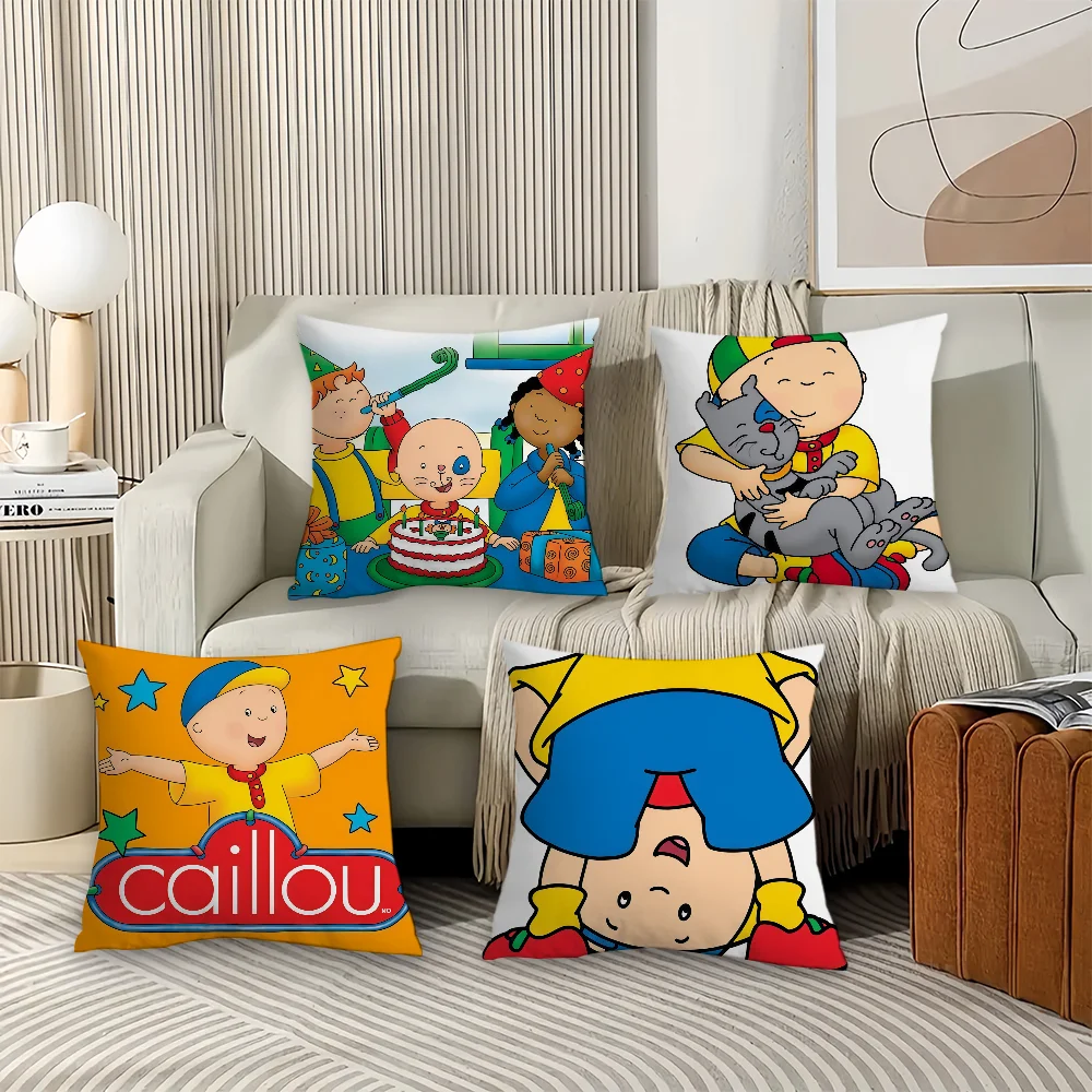 Bonito dos desenhos animados caillou fronha almofadas de escritório adequado para sofá carro quarto capa de almofada decorativa