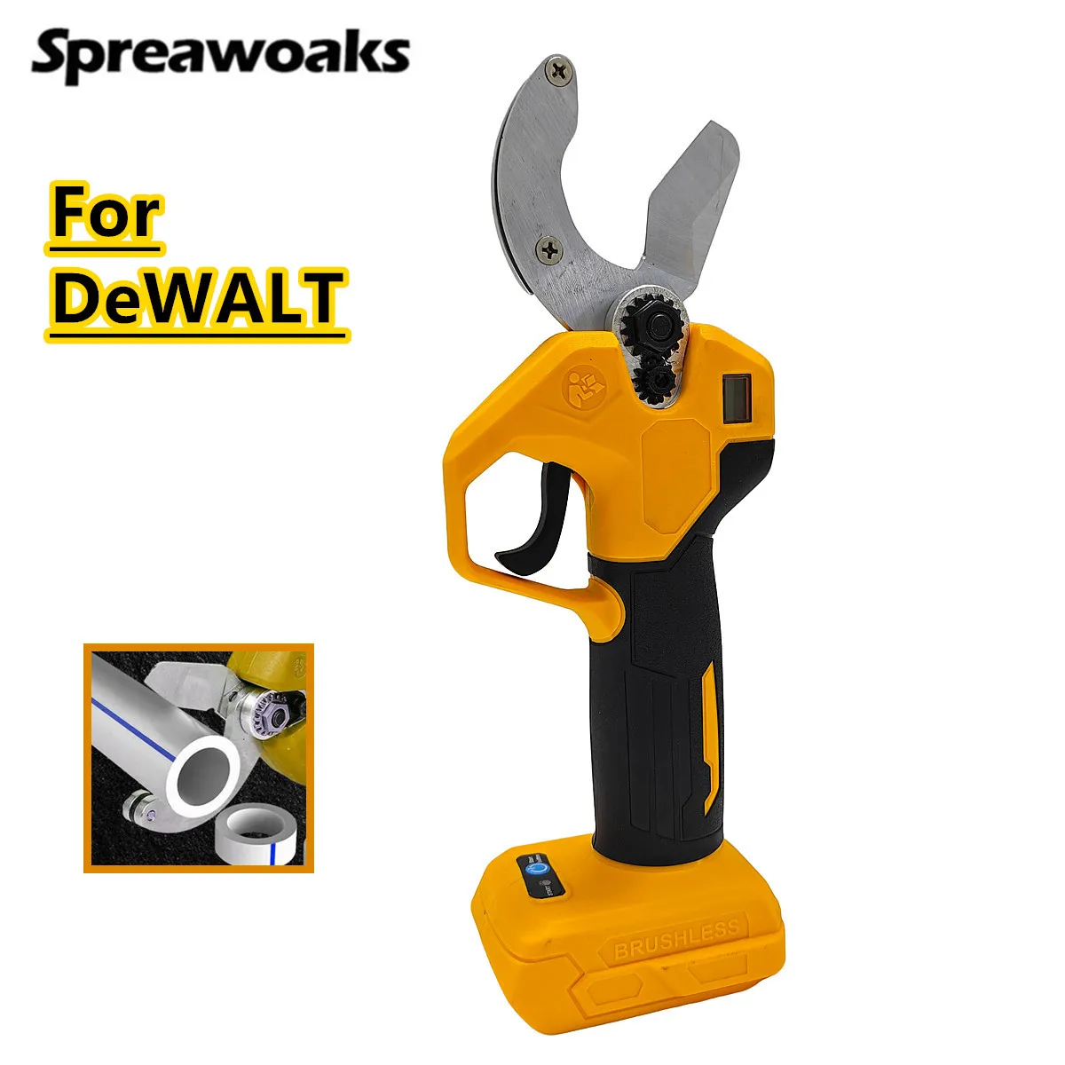 

Brushless Pipe Scissors 30MM Electric Plumbing Scissor Cordless PPR PVC Cutting Shears Power Tools For DeWALT 20V Battery