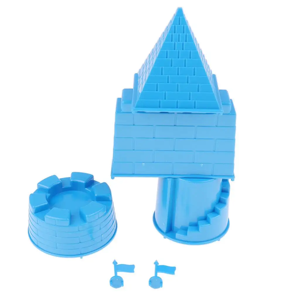 Set di 6 giocattoli da spiaggia, castello da costruzione, figura piramidale, regalo per bambini