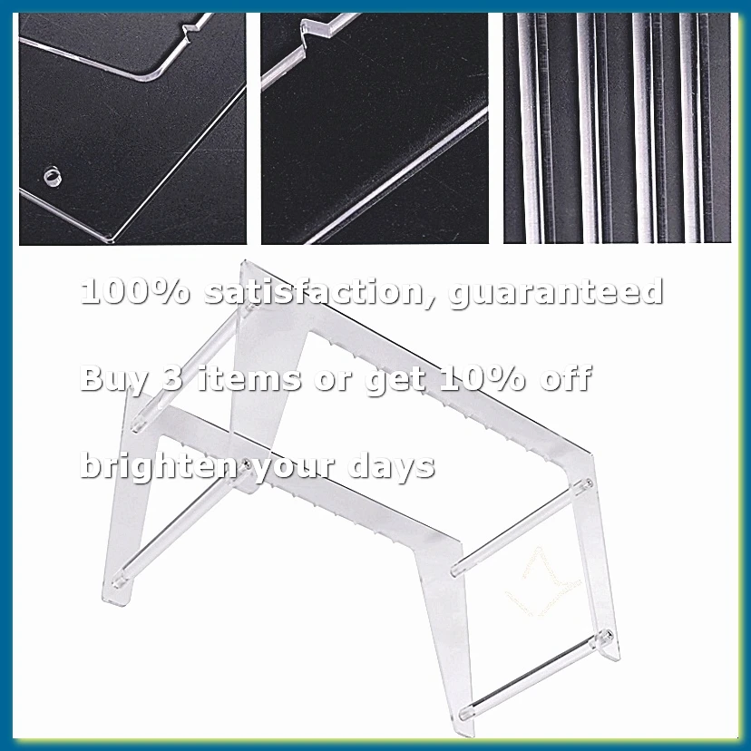 Clear Vinyl Record Stand Holder for Desktop Album Storage, Acrylic Vinyl Record Shelf Display 50