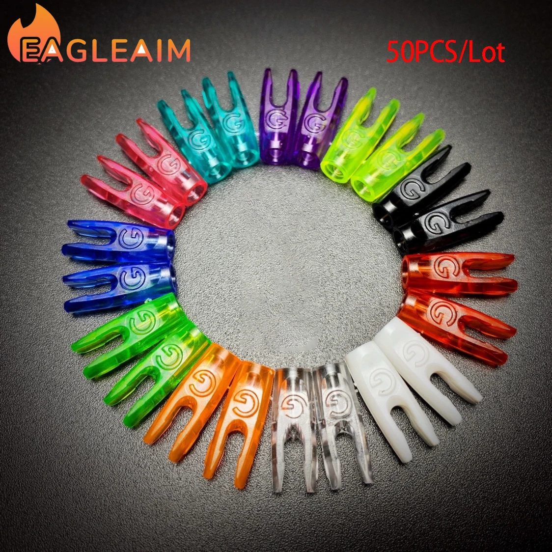 50PCS Archery Arrow Nocks Easton G-tail G NOCK Anti-impact Nail 4.2 6.2 Universal Arrow Tail For DIY Arrows Accessory