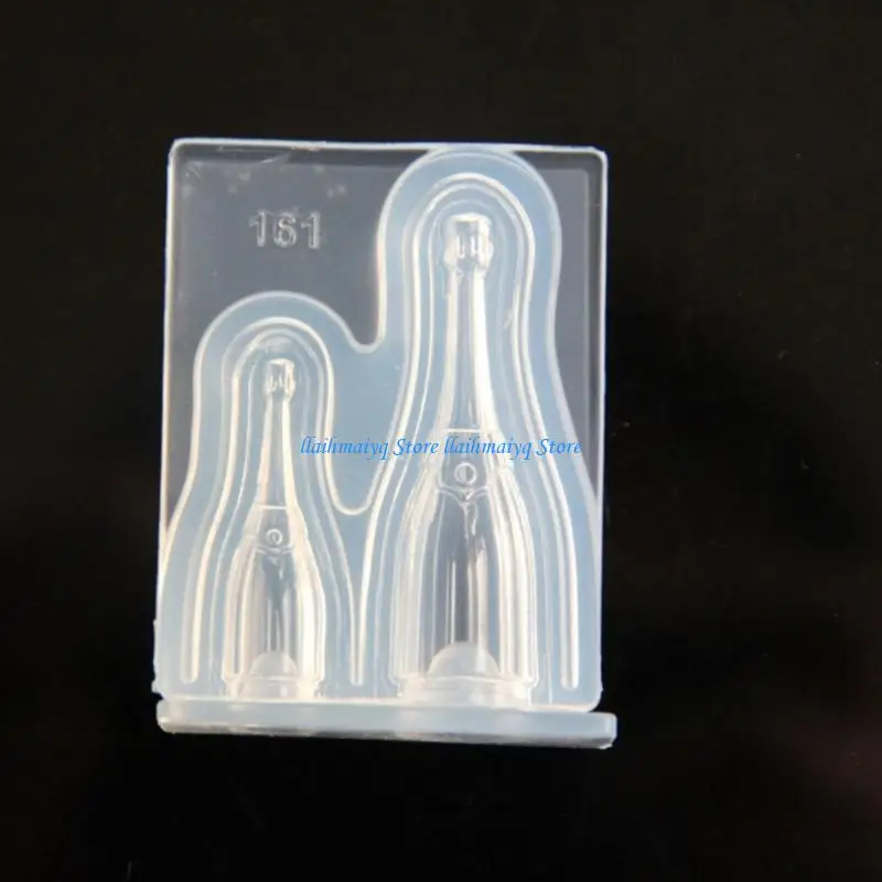 573B 3D Miniature Glass Bottle Jar Silicone Mold Container Epoxy Resin Casting Mould
