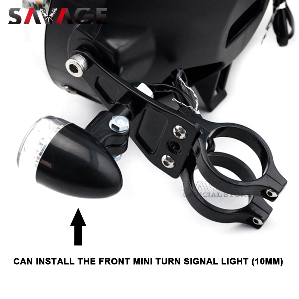 Motorcycle Headlight Bracket Clamp For 41mm Fork Head Light Lamp Support Turn Signal Light Holder Chopper Cafe Racer Accessories