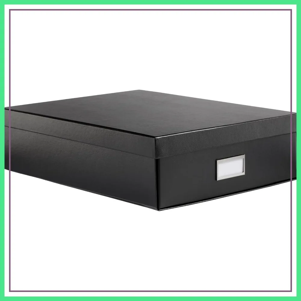 

Large Oxford Keepsake Box 16x12x4.25in, Protective Storage for Photos & Souvenirs, Home Office Organizer