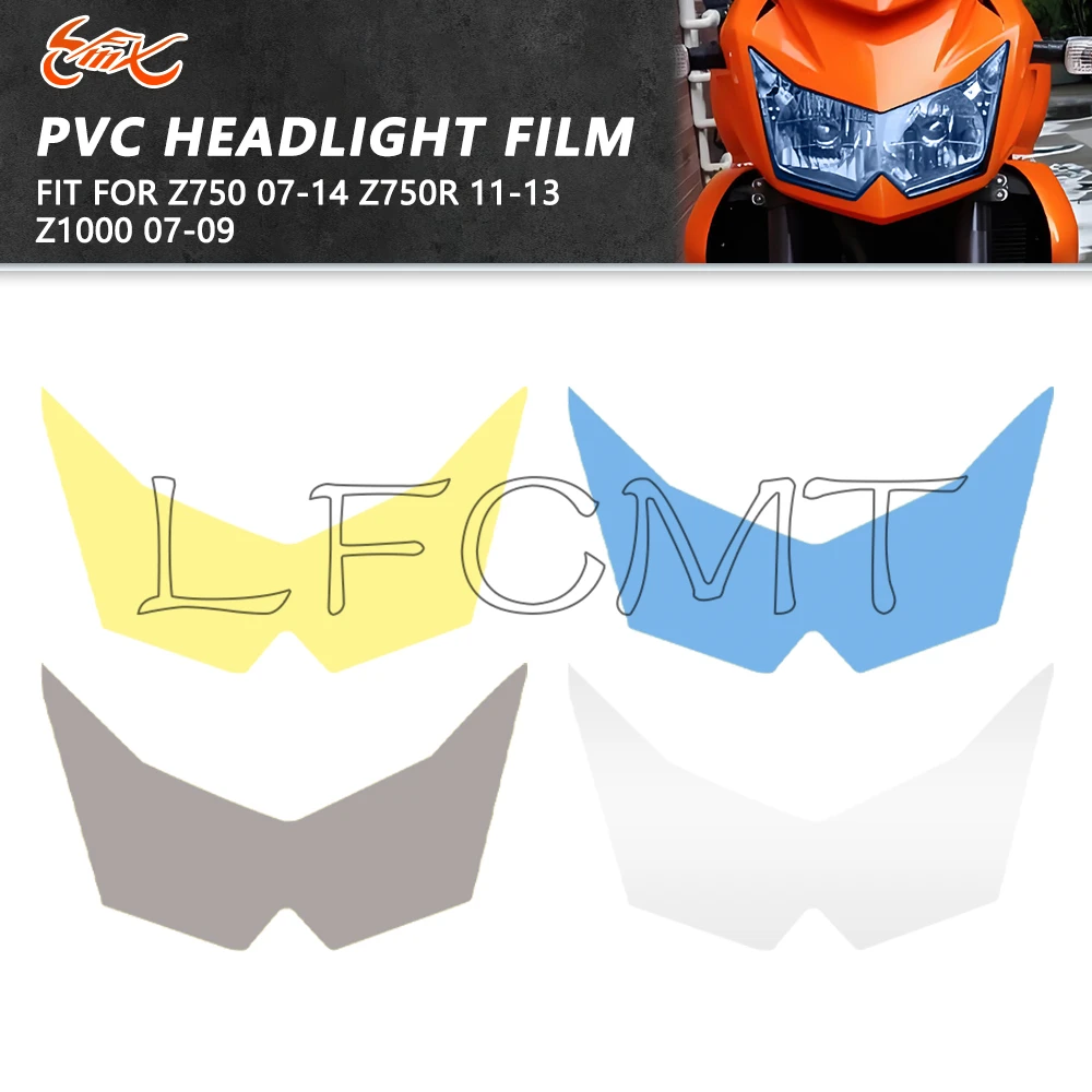 

PVC Clear Motorcycle Front Fairing Headlight Film Protection Sticker Decals Fit for KAWASAKI Z750 07-14 Z750R 11-13 Z1000 07-09