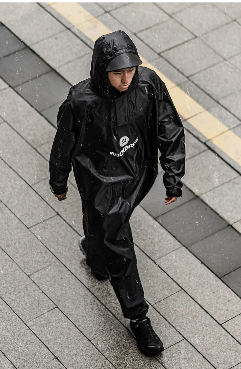 Rockbros Radfahren Regenmantel Frauen Männer im Freien wasserdichten Umhang Regenschutz Windschutz Reisen Camping Wandern Regen Poncho mit Kapuze – Detail 13
