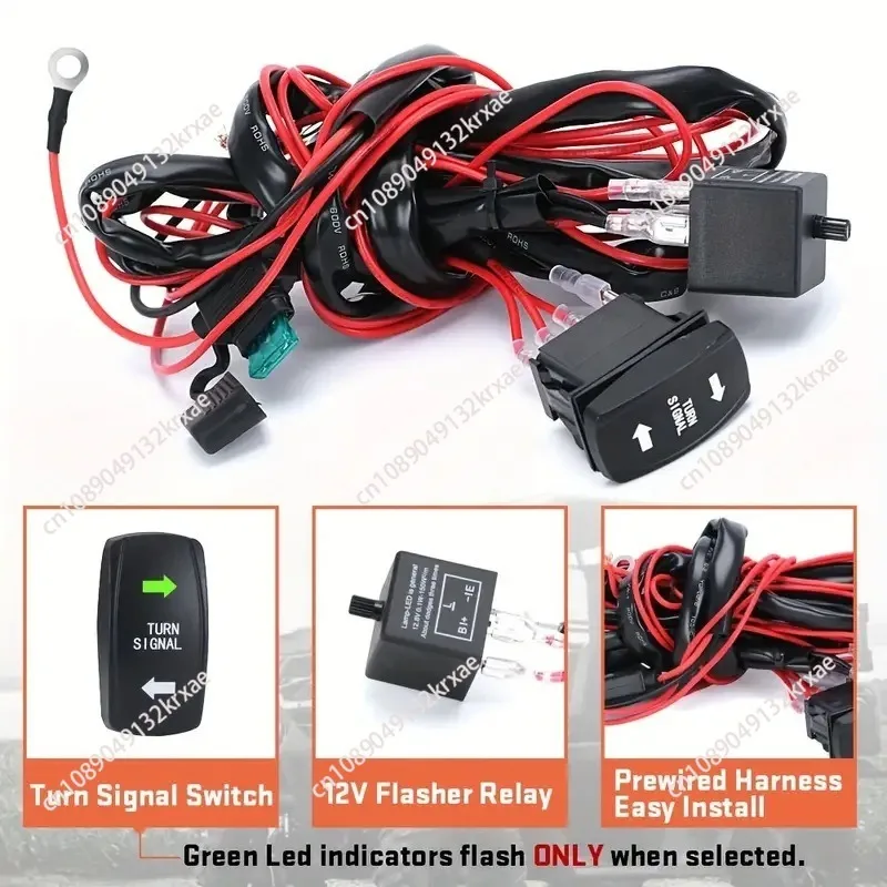 Cross-border hot-selling modified auto parts ATV UTV turn signal switch, relay universal kit