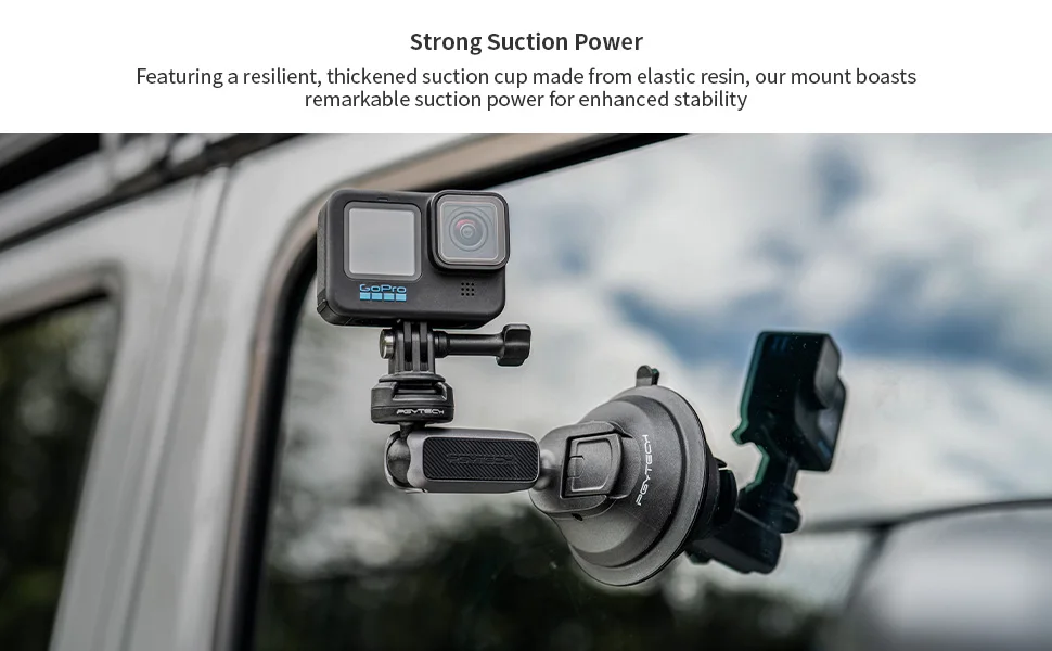 PGYTECH CapLock Saugnapf Autohalterung 360° ° Rotation für DJI OSMO Action POCKET 3 Gopro 12 10 9 mit 1/4 Standardadapter – Detail 4