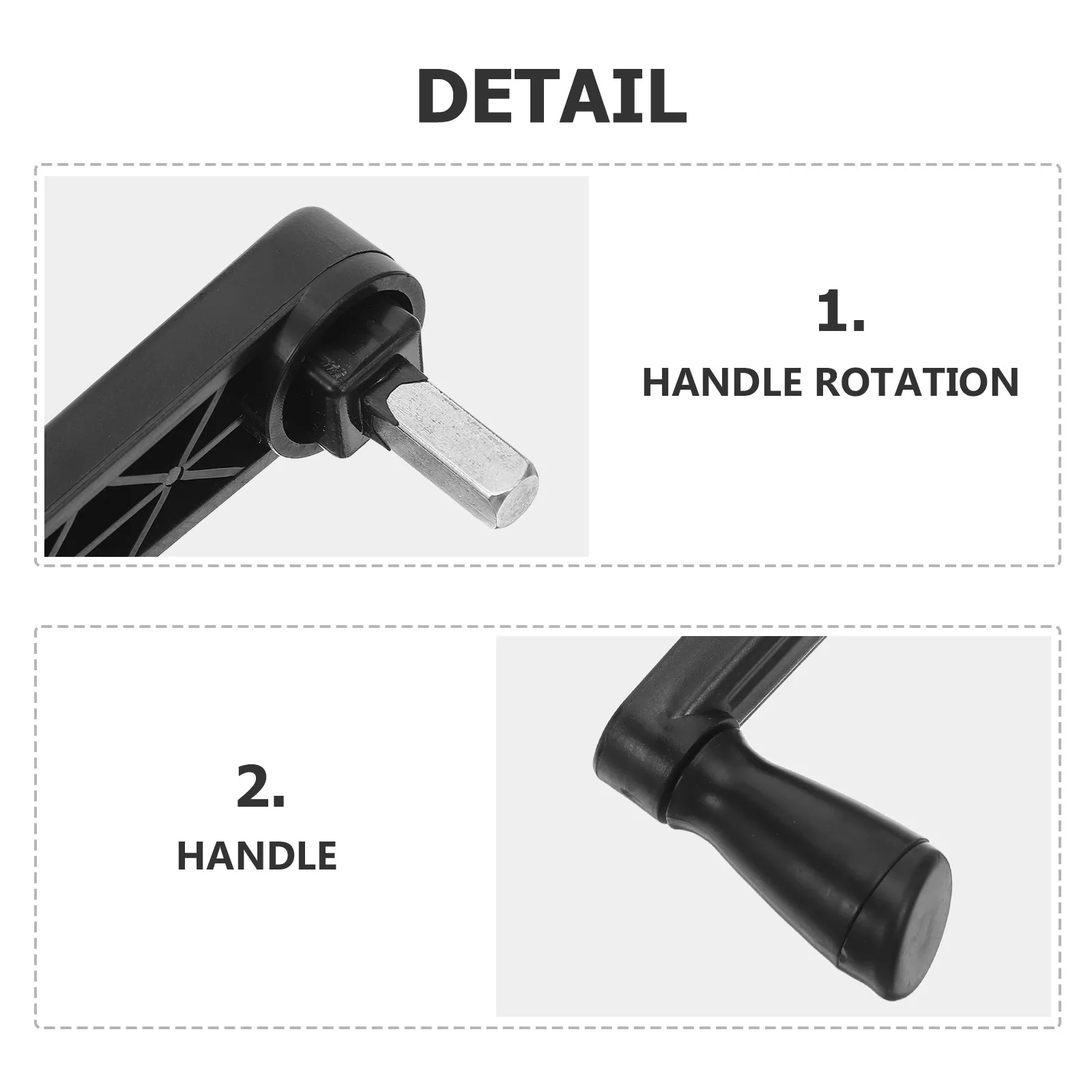 Universal Outdoor Umbrella Crank Handle Replacement Durable ABS Patio Garden Beach Sunshade Hand Crank Accessory