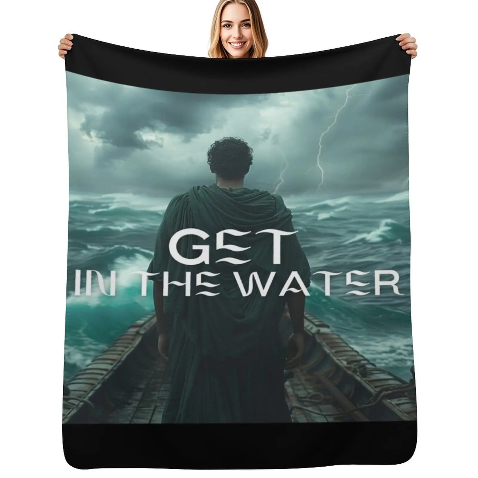 

Epic the musical Get In the Water Throw Blanket Anti Shedding Soft Fuzzy Blanket for Home