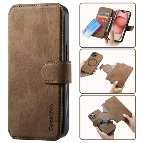RFID Leather 2In1 Detachable Book Case for Samsung Galaxy S24 FE Ultra S23 S22 S21 S20 S10 Note 20 10 S 24 23 22 21 9 Flip Cover