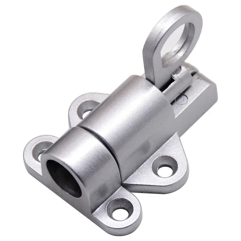 Aluminum Alloy Window Gate Security Pull Ring Spring Bounce Door Bolt Automatic Latch Lock Black Grey Window Black/Gray/white