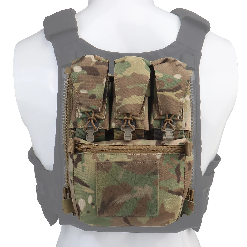 V5 PC Tactical Back Panel Banger Pouch YKK Zipper Militar Combat Vest GP Pocket Retention Flap Plate Carrier Airsoft Paintball