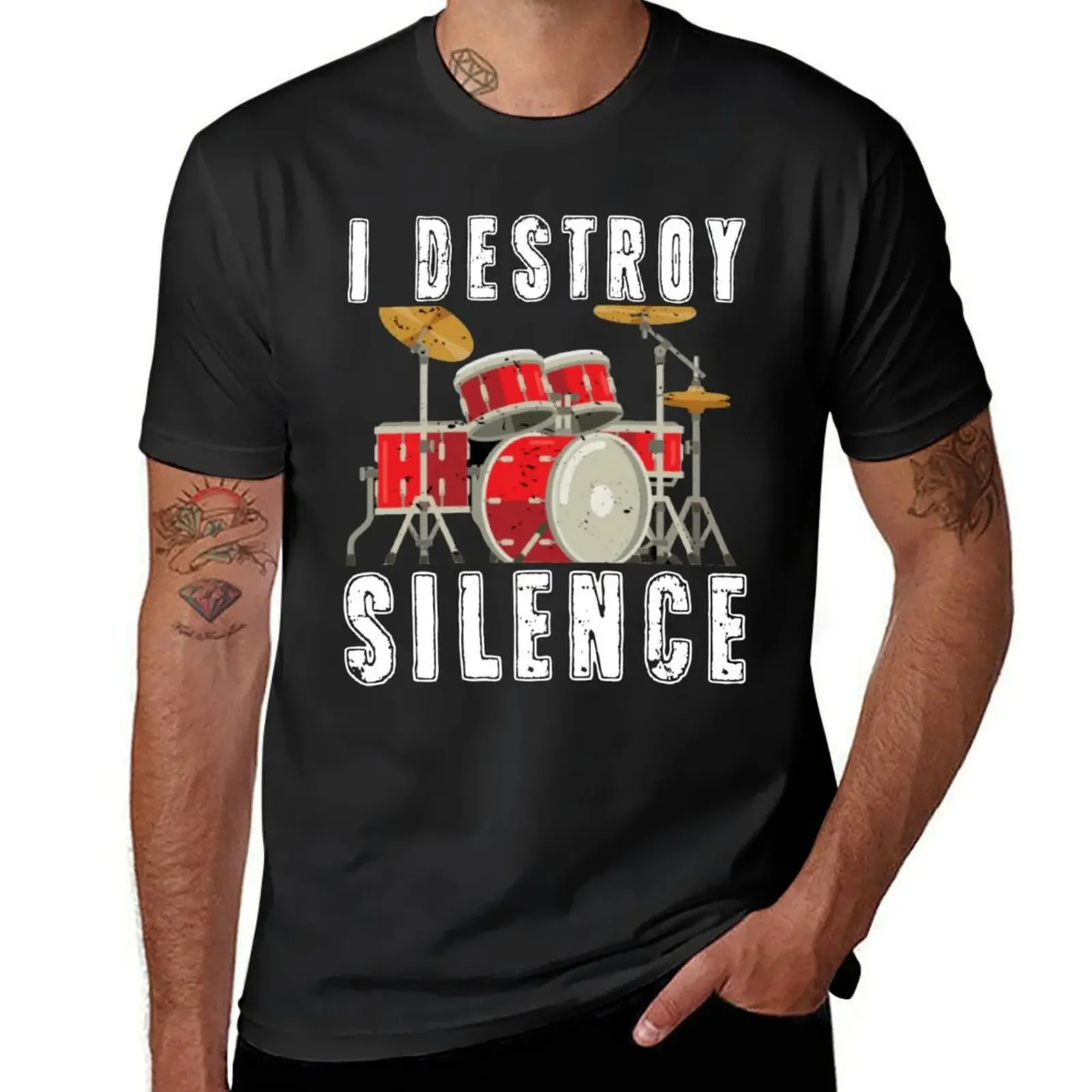 I Destroy Silence T-Shirt man clothes anime clothes anime anime t shirts mens cotton t shirts