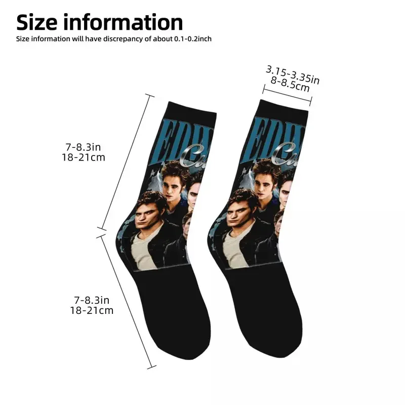 Y2K Vintage Edward Cullen Retro 90 Homage Twilight Men\'S Women\'S Fashion Robert Pattinson Harajuku Socks Gifts