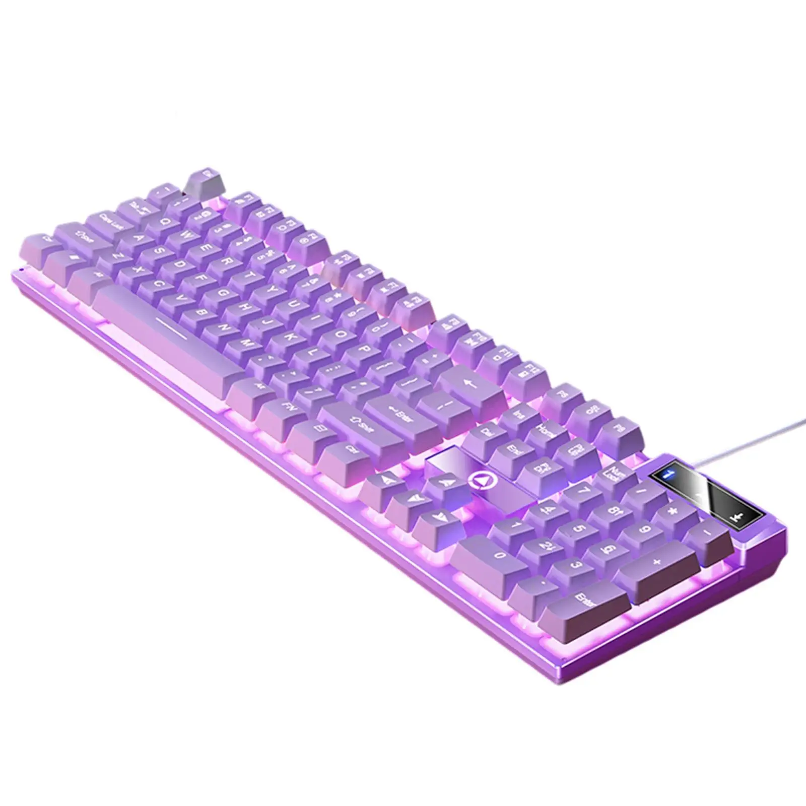 Gaming Keyboard, USB Quick Response 104 Keys Comfortable LED Lighting Effects, for PC Windows Desktop Computer Game Office