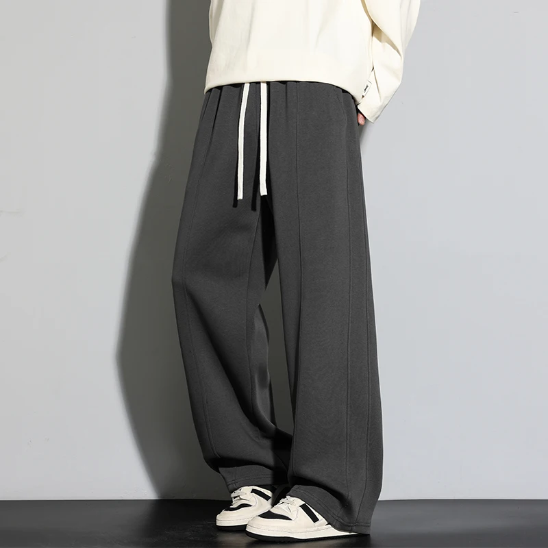 

Autumn Men Sweatpants Baggy Joggers Cotton solid color Neutral Loose Outdoor Jogger Fitness Trouser