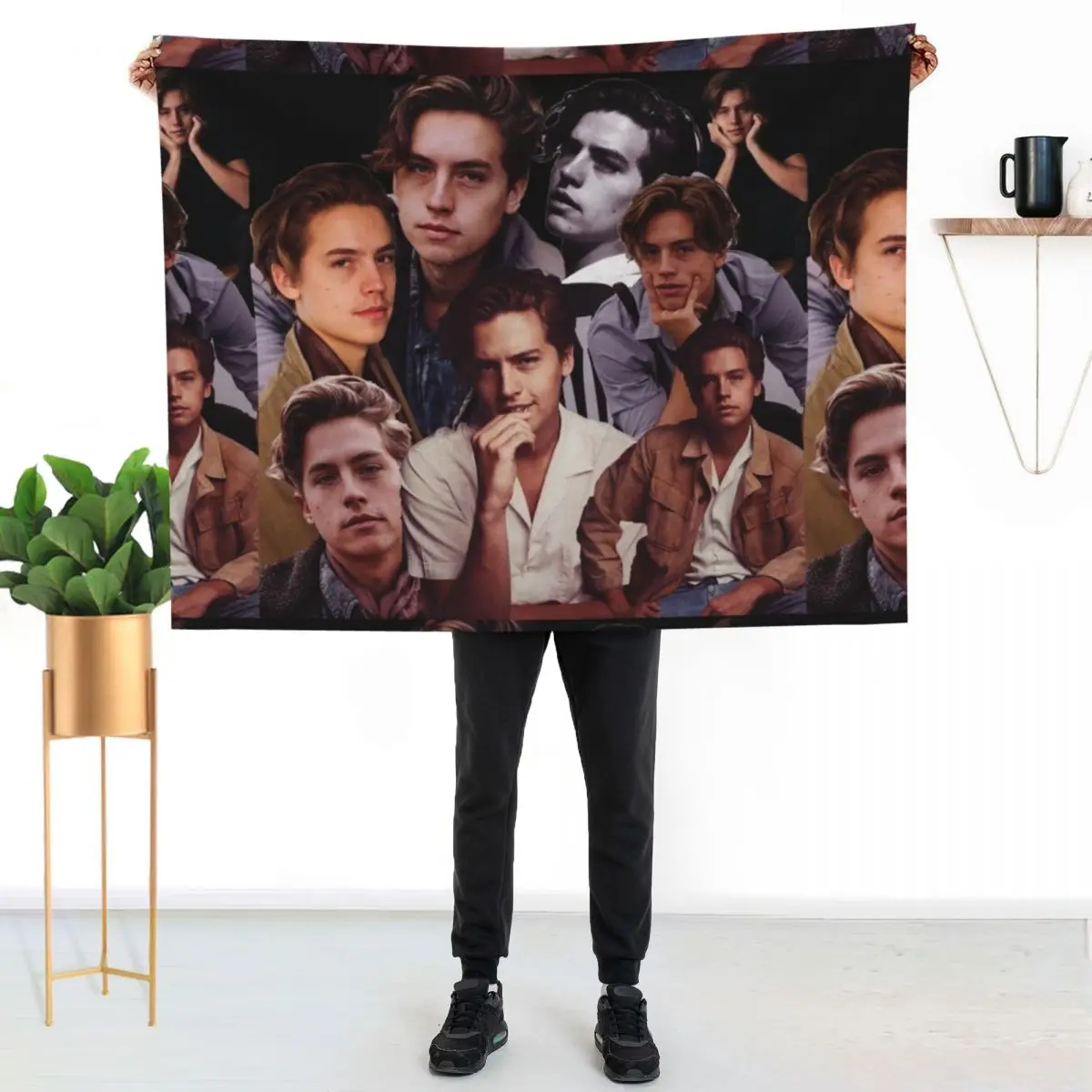 

Cole sprouse collage poster design 2020 Throw Blanket Soft Warm Blanket Gift for Grandparents