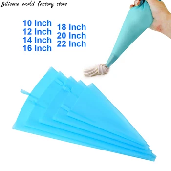 Silicone World 10/12/14/16/18/20/22 Inch Cream Bag Kitchen Cake Lcing Piping Cake Decorati