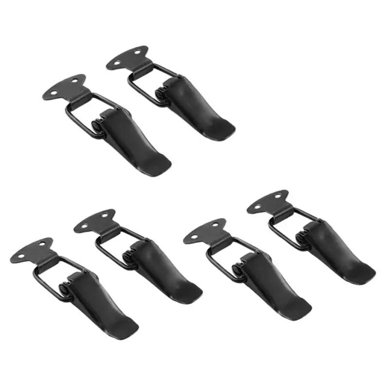 6Pcs Universal Black Car Bumpers Trunk Fender Hatch Lids Release Fasteners Kit Hood Pin Lock Clasp Clip Kit 80X26.7Mm
