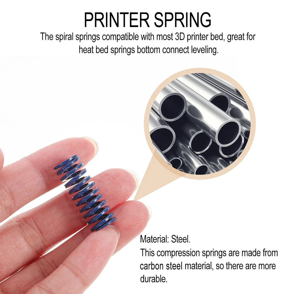

15Pcs 8mm Heated Bed Springs 3D Printer Leveling Small Compression Spring Kit High Temperature Resistance Durable