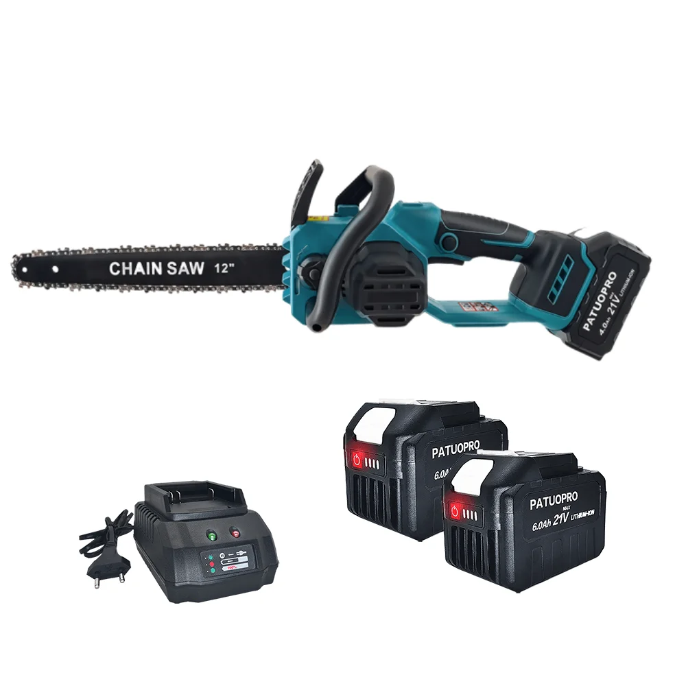 

12 Inch Brushless Electric Chain Saw Cordless Woodworking Cutting Power Tool Handheld Portable Chainsaw For Makita 18V Battery