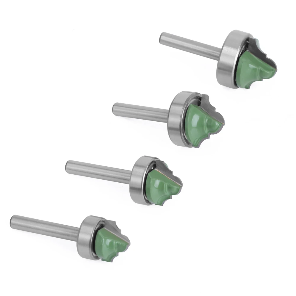 LAVIE 1pc 6.35mm Shank Double Roman Ogee Edging Router Bit Bearing Wood Line Knife Milling Cutter For Wood Hobbing C07072