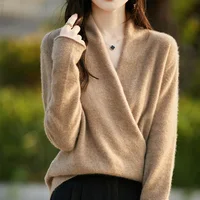 Women's Knitted Cashmere Sweater 100% Merino Wool Thickened Top Loose Long Sleeve Clothing Warm For Autumn And Winter YYY2442 - Image 6