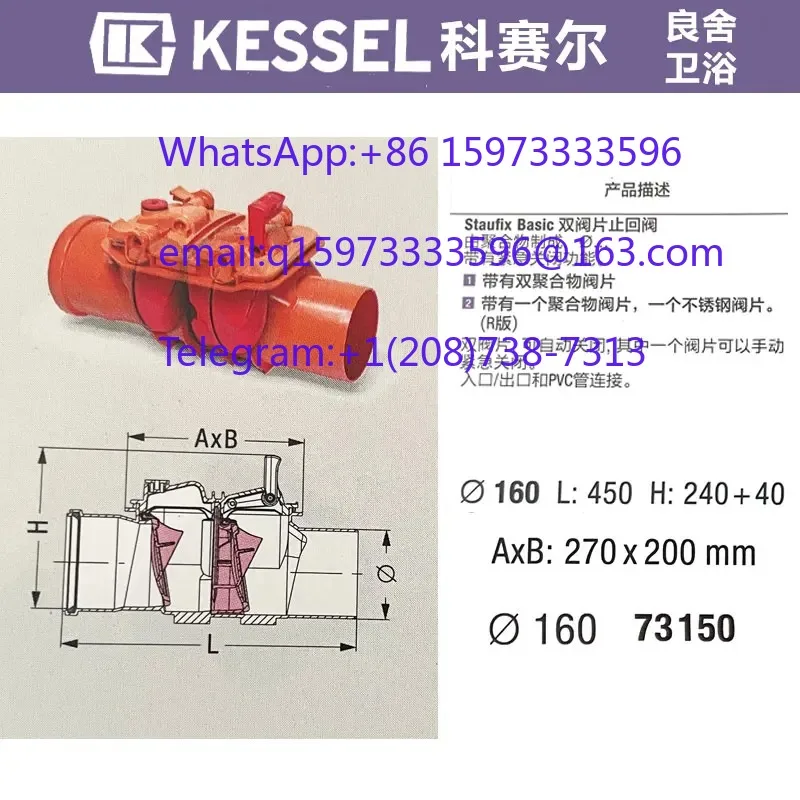 73100/73150 Check Valve and Double Valve for Sewage Backflow Prevention and Fluid Control in Pipeline Systems