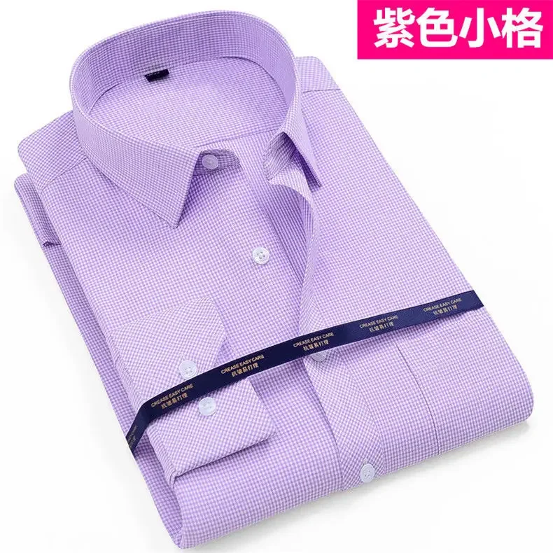 Spring summer men dress shirt long sleeve large size 10XL 12XL 14XL 160kg oversize formal office loose shirts Business Tops