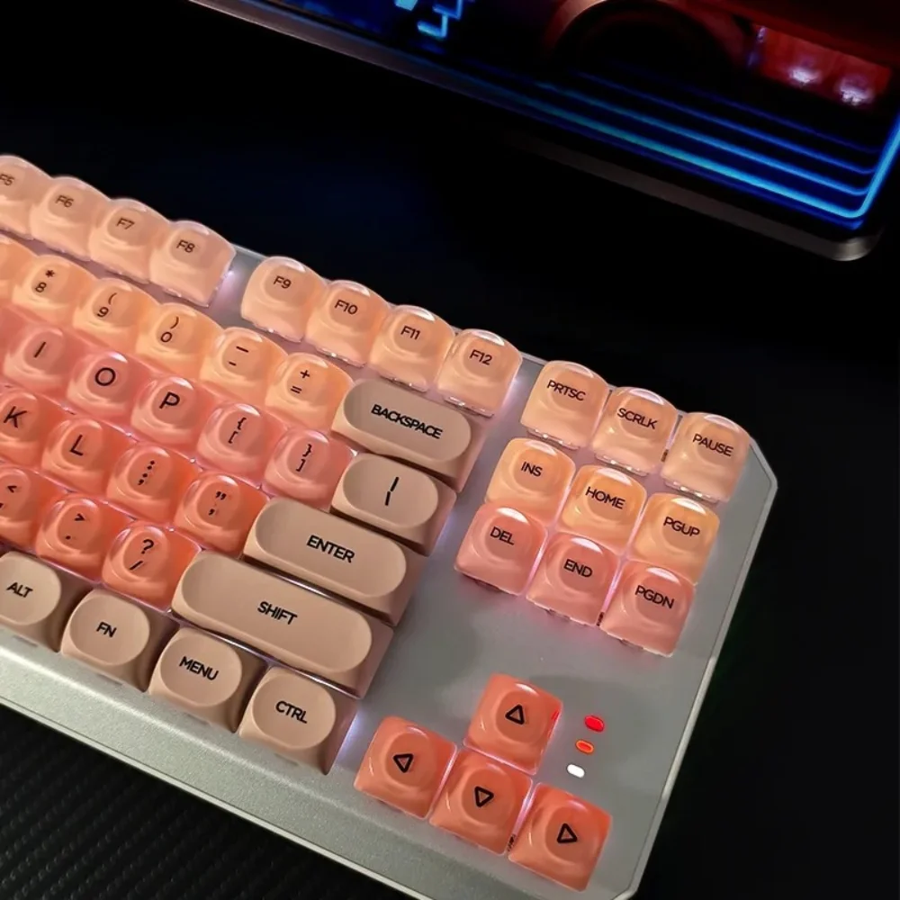 Liquid Foundation Theme Key Cap Set 130 Key Scrub Powder Double Layer PC+PBT MO Key Cap for Mechanical Keyboard 61/68/75/104/108