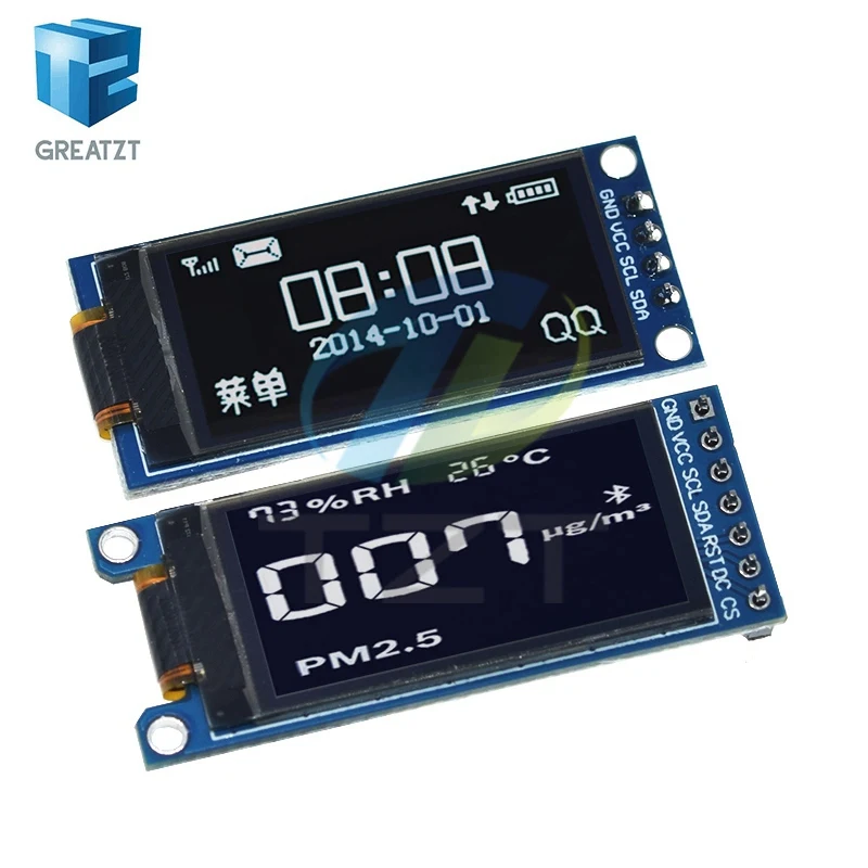 

GREATZT 1.3 Inch OLED Display 4PIN 7PIN64×128 LCD Module SH1107 LCD 1.3 "OLED Vertical Screen Module For Arduino