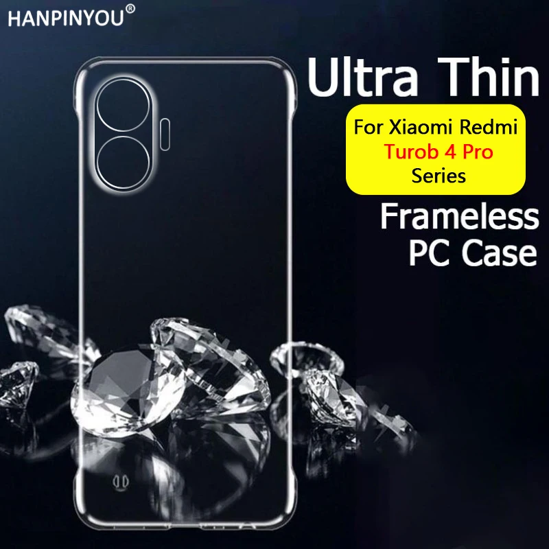 

Ultra Thin Clear Frameless Case For Xiaomi Redmi Turbo 5 Max 4 3 Poco X7 Pro F6 Transparent Hard PC Protect Shockproof Cover
