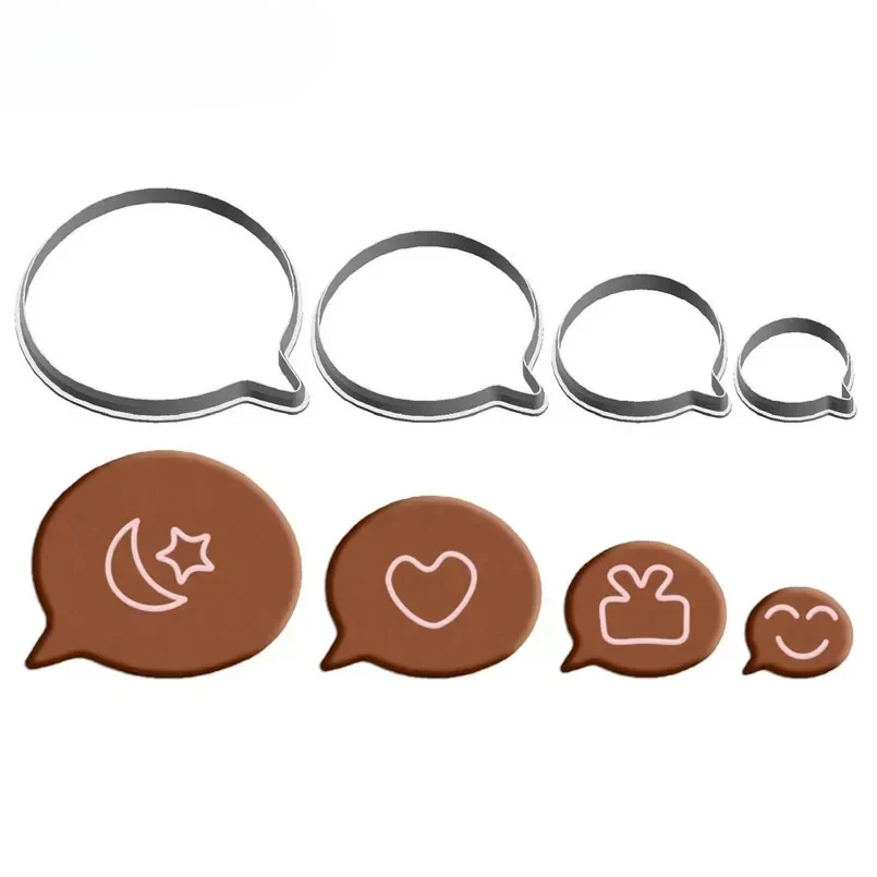 Four Specifications Cartoon Nature and Life,Dialog Box,Plastics Mould,Cake Fondant Tool,Cookie Sushi and Fruit Cutters