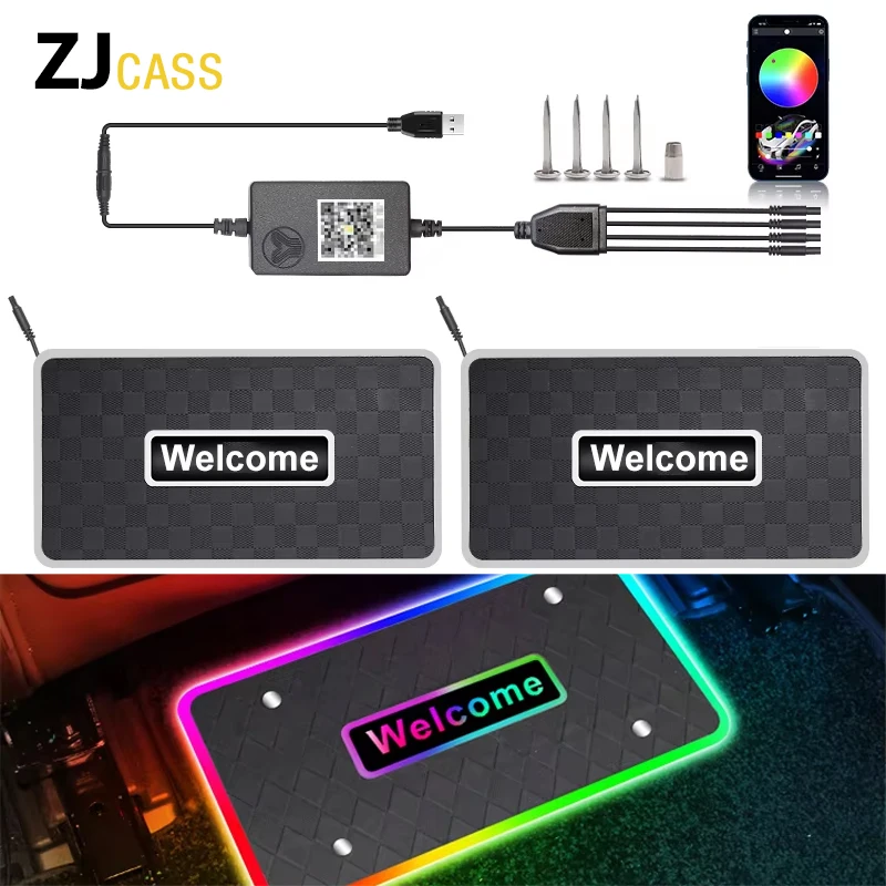 

2/4 in 1 Universal Car Interior Ambient Lights 12V 5V APP Symphony 213 Colors Led Car Floor Mats Light Decoration Accessories