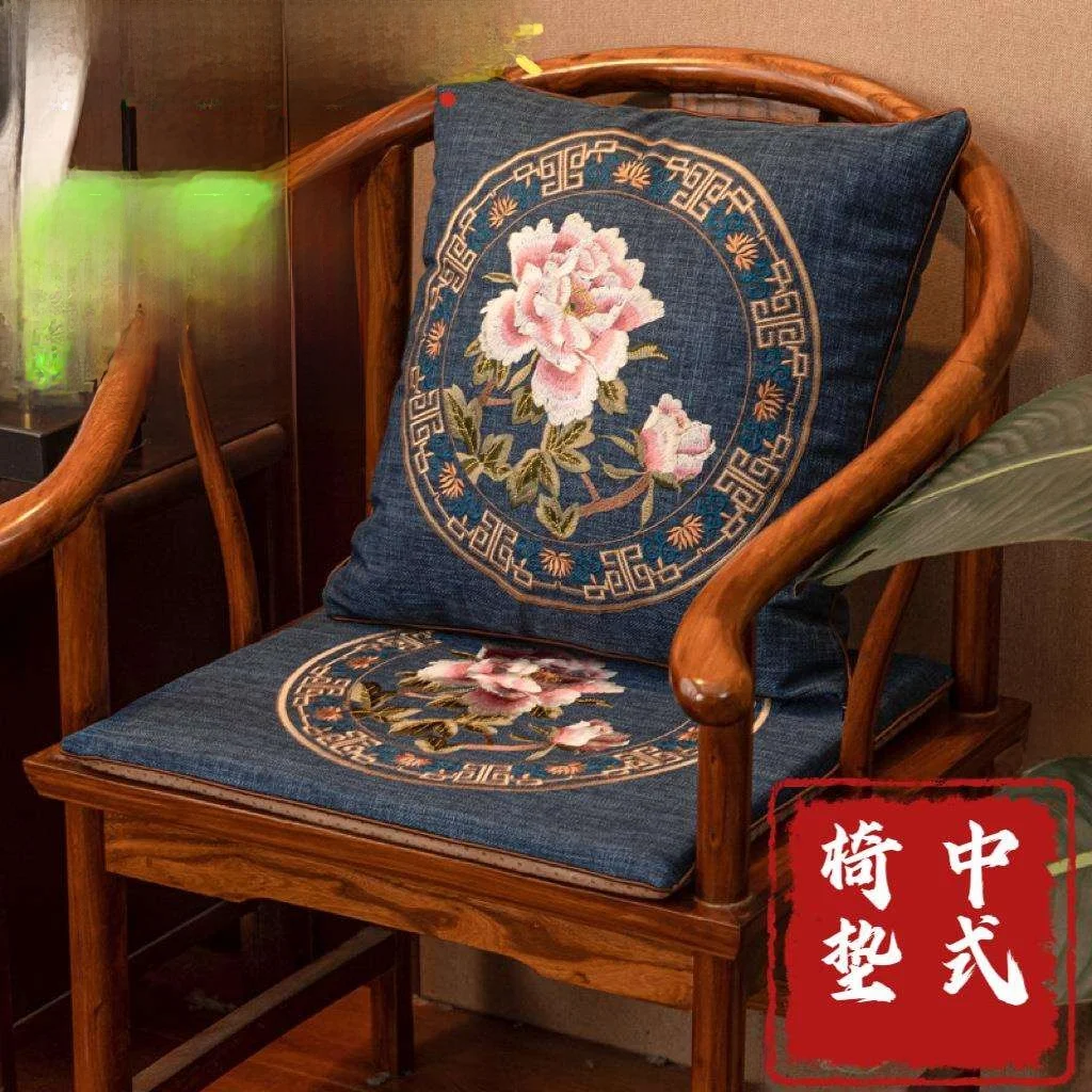 new-chinese-style-computer-embroidery-linen-sofa-cushion-wood-sofa-pad-pillow-home-decorative-cushion-cover